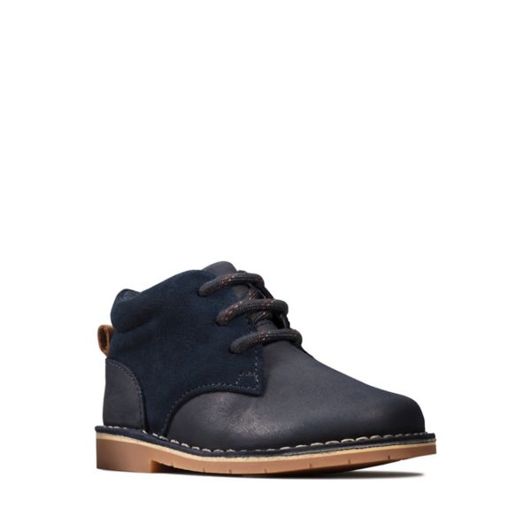Clarks Boys Comet Radar Toddler Casual Shoes Navy | CA-1584073